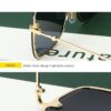 Oversized Rimless Square Shaped Sunglasses - Image 6