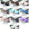 Oversized Rimless Square Shaped Sunglasses - Image 5