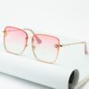 Oversized Rimless Square Shaped Sunglasses - Image 3