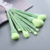 Candy Color Natural Fiber Makeup Brushes 10 Pcs Set - Image 4