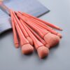 Candy Color Natural Fiber Makeup Brushes 10 Pcs Set - Image 5