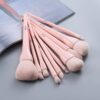 Candy Color Natural Fiber Makeup Brushes 10 Pcs Set - Image 2