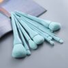 Candy Color Natural Fiber Makeup Brushes 10 Pcs Set - Image 3